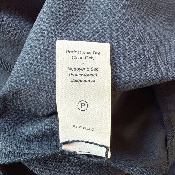 NWOT Cinq a Sept Kyla Long Sleeve Belted Midi Button Down Shirt Dress in Navy 10 - Picture 11 of 16